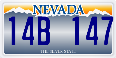 NV license plate 14B147