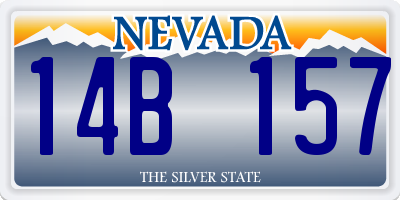 NV license plate 14B157