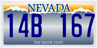 NV license plate 14B167