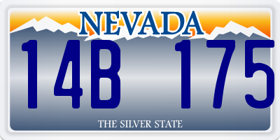NV license plate 14B175