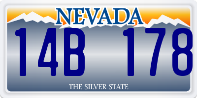 NV license plate 14B178