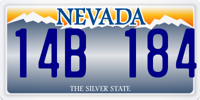 NV license plate 14B184