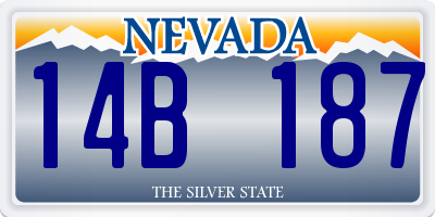 NV license plate 14B187