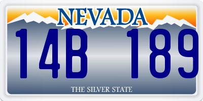 NV license plate 14B189