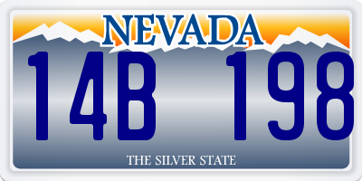 NV license plate 14B198