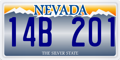 NV license plate 14B201