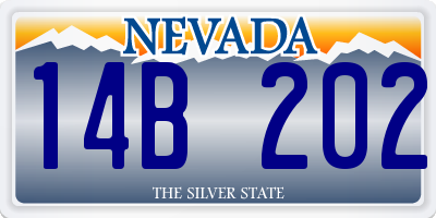 NV license plate 14B202