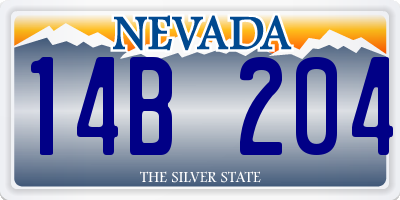 NV license plate 14B204