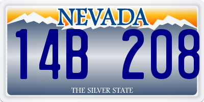 NV license plate 14B208