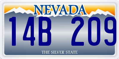 NV license plate 14B209