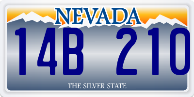 NV license plate 14B210