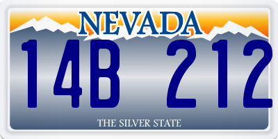 NV license plate 14B212