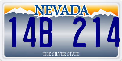 NV license plate 14B214