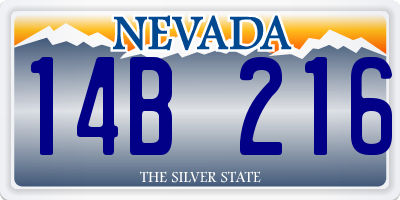 NV license plate 14B216