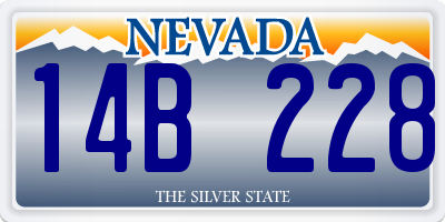 NV license plate 14B228