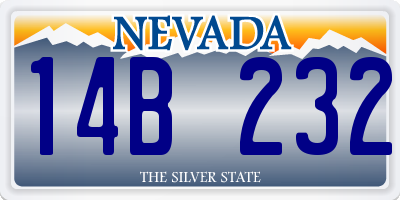 NV license plate 14B232