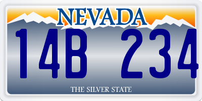 NV license plate 14B234