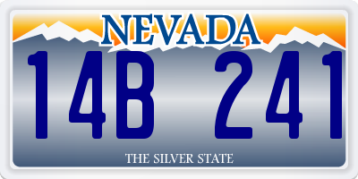 NV license plate 14B241
