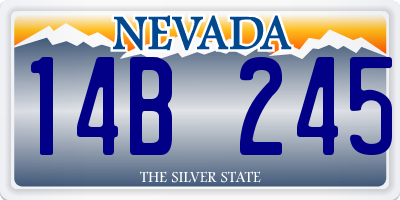 NV license plate 14B245