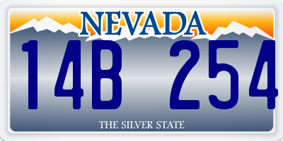 NV license plate 14B254