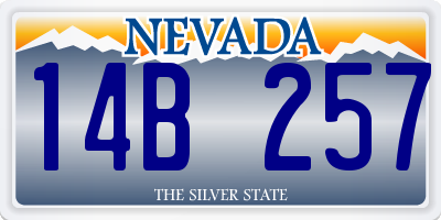NV license plate 14B257
