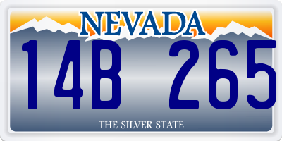 NV license plate 14B265