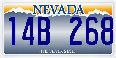 NV license plate 14B268