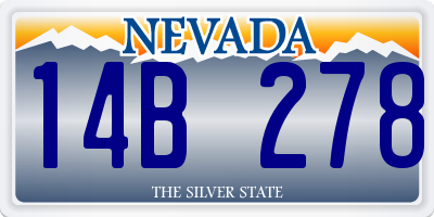 NV license plate 14B278