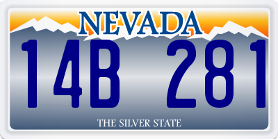 NV license plate 14B281