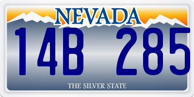 NV license plate 14B285