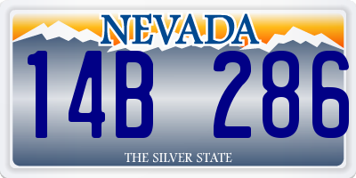 NV license plate 14B286