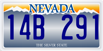 NV license plate 14B291