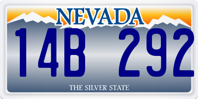 NV license plate 14B292