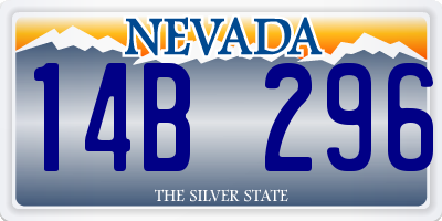 NV license plate 14B296