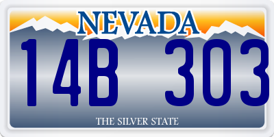 NV license plate 14B303