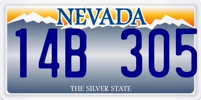 NV license plate 14B305