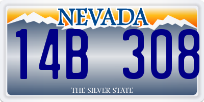 NV license plate 14B308