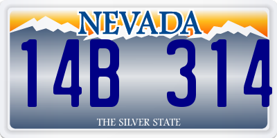 NV license plate 14B314