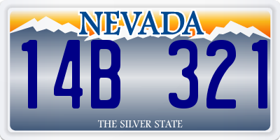 NV license plate 14B321