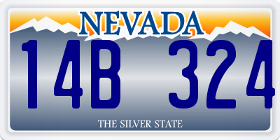 NV license plate 14B324