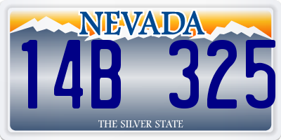 NV license plate 14B325