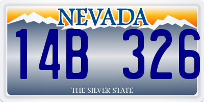 NV license plate 14B326