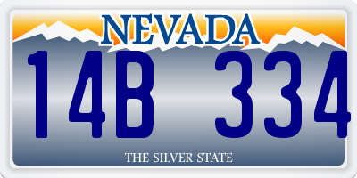 NV license plate 14B334