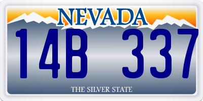 NV license plate 14B337