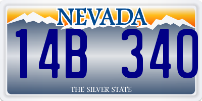 NV license plate 14B340