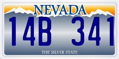 NV license plate 14B341
