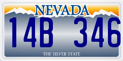 NV license plate 14B346