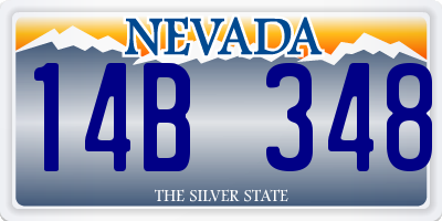 NV license plate 14B348
