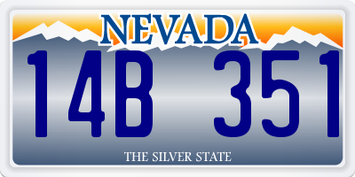 NV license plate 14B351