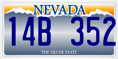 NV license plate 14B352